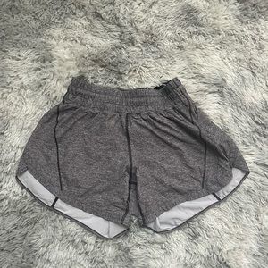 Lululemon high rise grey short 4 inch inseam size 6
